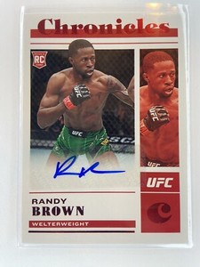 2023 Panini Chronicles UFC RANDY BROWN Chronicles Base Set Red Foil Rookie Auto