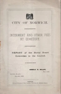 Norwich Burial Board Committee Interment & Other Cemetery Fees Report, 1902 - Picture 1 of 1
