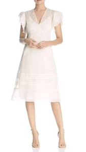 Tory Burch NWT $598 Susanna Daisy Flutter Sleeve Dress Size 2 - Picture 1 of 22