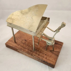 Vintage MCM Sternal Brutalist Nail Art Sculpture - Grand Piano - Made in Spain - Picture 1 of 11
