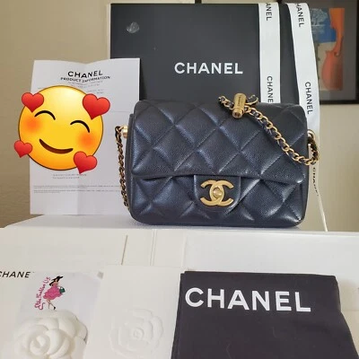 Chanel My Perfect Mini classic Flap Bag Iridescent Black Caviar - Image 1 of 4