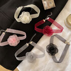 Organza Necklace Women Lace Neckline Flower Rose Necklace Party Sexy Jewelry MEI