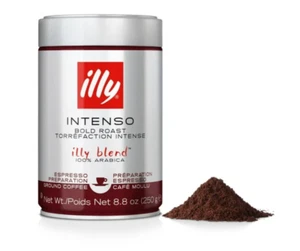 illy Ground Italian Intensely Bold Arabica Coffee Espresso Roast, 8.8 Oz FRESH! - Picture 1 of 3