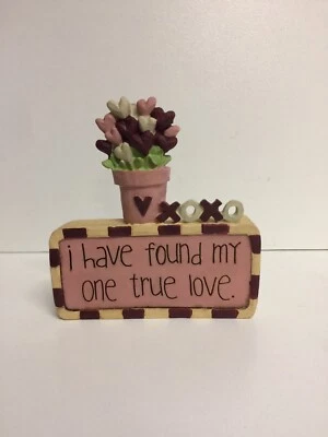 One True Love Flower Figurine Gift Country Home Decor Blossom Bucket NEW Rustic - Изображение 1 из 4