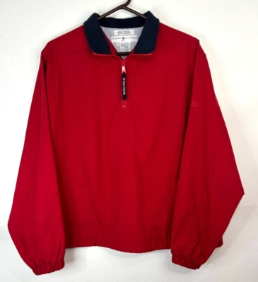 Tommy Hilfiger Golf Red Anorak Pullover Jacket Size L - Image 1 of 4