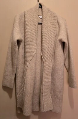 Time & Tru  Women's Tan Long Sleeve Open Front Sweater;  Size Small 4-6 - Image 1 of 4