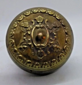 One Antique Brass Ornate Eastlake Victorian Door Knob - Picture 1 of 6