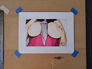 Original 9x12 Inch Marker Spooky Drawing Of Nude Woman - Bild 1 von 3