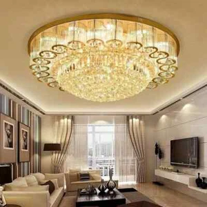 US Modern Crystal LED Ceiling Light Chandelier Flush Mount Lamp Lighting Fixture - Picture 1 of 11