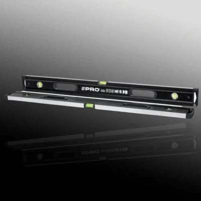 PRO 1000 Endurance Spirit Level Black 3 Chamber 100, 120, 150, 180, 200cm
