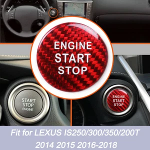 Carbon Fiber Engine Start Stop Button Car Trim For LEXUS IS250 350 200T 14-18 - Picture 1 of 5