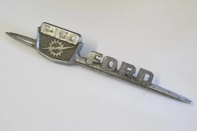 Ford F-100 Hood emblem badge pickup logo LH Left driver side 1959 - Image 1 of 4