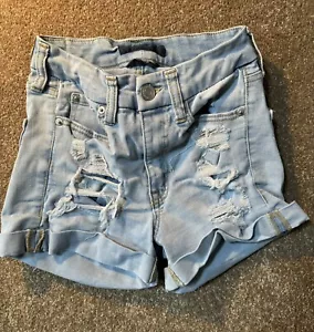 Pantaloncini jeans donna Aeropostale High Rise Midi 3" taglia 0 - Foto 1 di 4