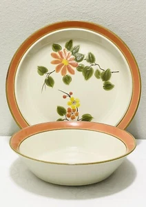 Ji Stonecrest® Andre Ponche Peach Blossoms Chop Plate & Vegetable Serving Bowl - Picture 1 of 7