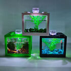 Mini Fish Tank Betta Aquarium Starter Kit Office Desk Decoration Energy Saving 