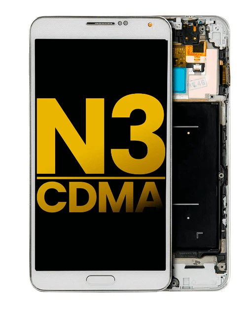 OLED Assembly With Frame Compatible For Samsung Galaxy Note 3 (White) - Imagem 1 de 3