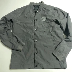 O’neill Jacket Youth Medium Gray Windbreaker Long Sleeve Snap Up Front - Picture 1 of 6