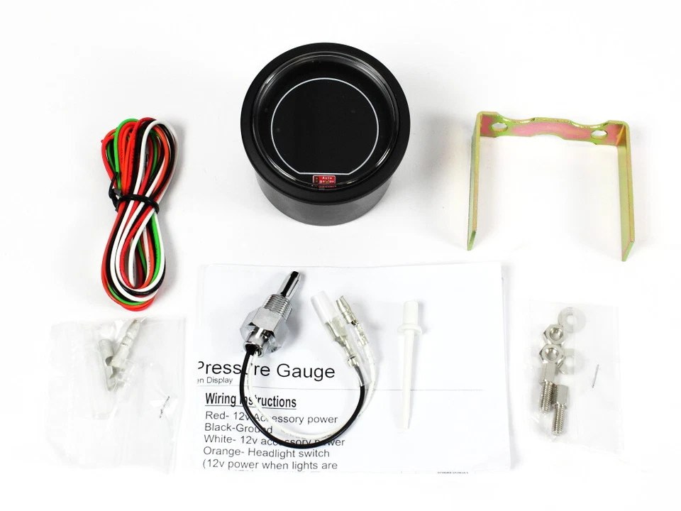 Digitale Manometro Temperatura Acqua 52mm LCD Schermo 140°C 2 Colori Bianco - Immagine 1 di 1