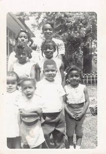 ORIGINAL Vintage African American Kids Girls Baby Found Snapshot Photograph 50's - Picture 1 of 2