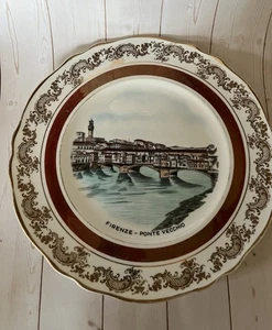 Vintage Porcelain Florence Plate FIRENZE - PONTE VECCHIO_ - Picture 1 of 5