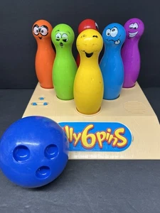 Juego de bolos parlantes electrónicos vintage Silly 6 pines 1999 Hasbro FUNCIONA - Imagen 1 de 6