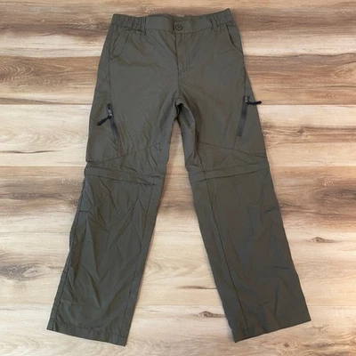 Pantalones convertibles con cremallera para niños senderismo carga al aire libre bolsillos de carga talla L Foto 1 de 4