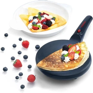 Gourmia 8” Crepe Maker – Nonstick Ceramic Electric Griddle for Crepes, Tortillas - Picture 1 of 7