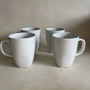4 x IKEA SUSAN PRYKE 365+ WHITE CHINA SQUARED MUGS FOR TEA COFFEE ETC APPROX 8cm - Picture 1 of 7