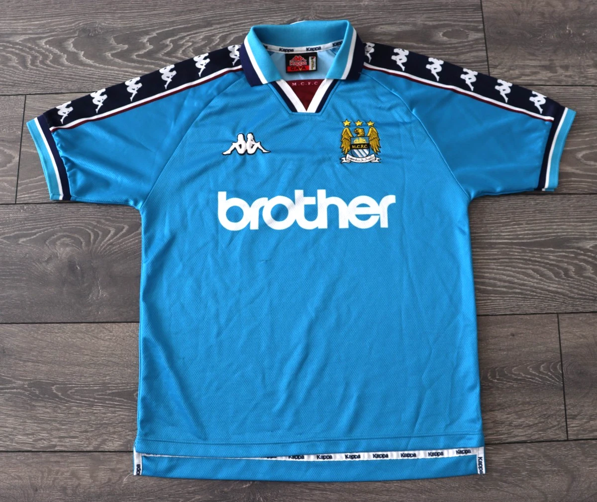 VINTAGE ORIGINAL MANCHESTER CITY 1997/1999 HOME SHIRT KAPPA