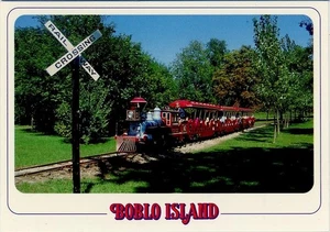 POST CARD BOBLO ISLAND TRAIN - Picture 1 of 2