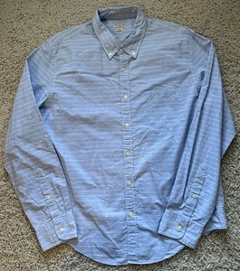Camicia uomo J Crew blu verde a righe slim fit con bottoni taglia XL - Foto 1 di 5