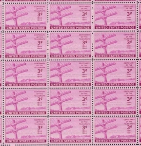 United States 3¢ Telegraph Centennial Postage Stamp #924 x 100 Singles - Picture 1 of 1