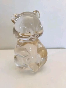Estatuilla de vidrio artístico cristalino Fenton de colección de oso sentado años 80 3,5" de alto - Imagen 1 de 5