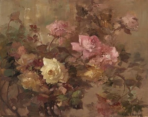 Franz Arthur Bischoff Rosen #3 Leinwandbild 16 x 20 - Bild 1 von 5