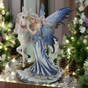 Comfort Fairy and Unicorn Ornament Figurine Statue Sculpture Magical Home Decor - Picture 1 of 3