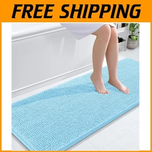 Luxury Bath Rugs 59x24, Plush Chenille, Machine Washable - Picture 1 of 9