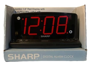 Sharp SPC1225 Night Light Alarm Clock with Jumbo Red LED Display W Manual.Tested - Picture 1 of 5