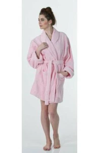 TURKISH TERRY-16 OZ. SHORT SPA ROBE - Picture 1 of 3