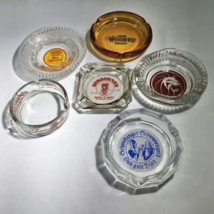 Konvolut 6 Vintage Glas Aschenbecher Hotel, Motel, Casino - Bild 1 von 8