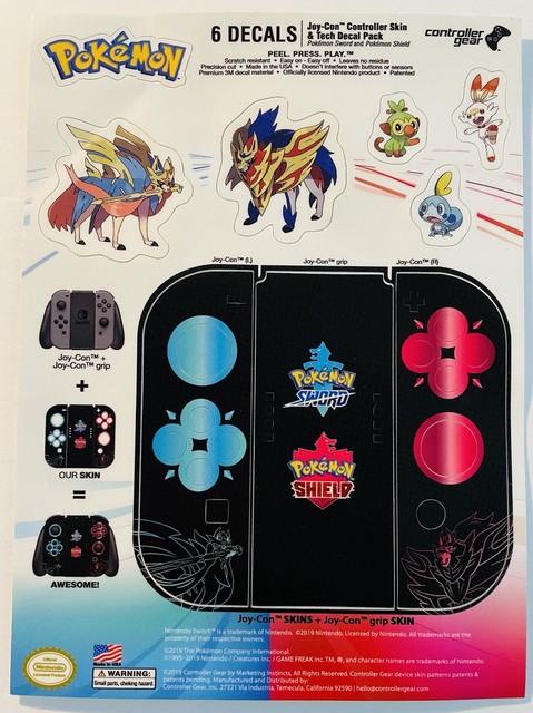 Pokemon Sword and Shield Vinyl Skin Decal Screen Protector Nintendo Switch  OLED