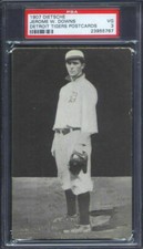 1907 Dietsche Detroit Tigers Postcards Jerome W. Downs PSA 3