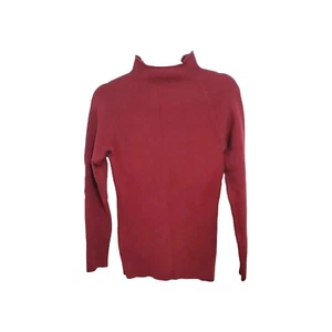 Orvis Maroon Mock Turtleneck Long Sleeve Cotton/nylon Sweater. Ladies Small - Picture 1 of 5