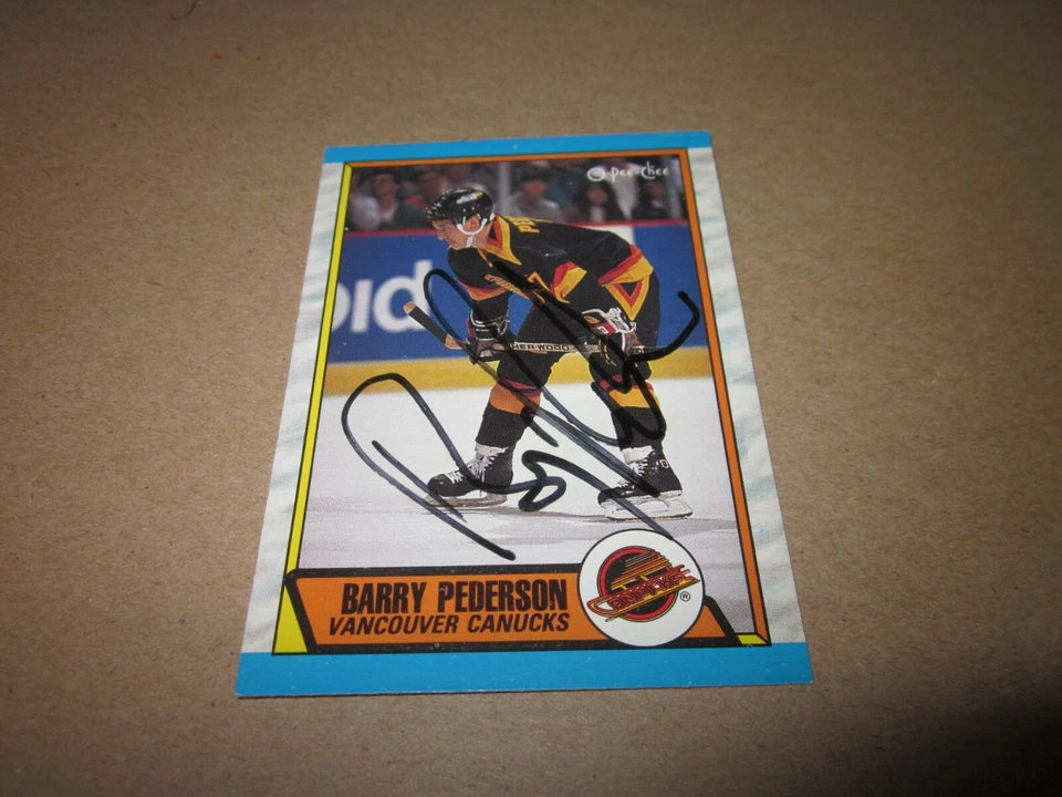 BARRY PEDERSON SIGNED AUTOGRAPHED 1989 OPC O-PEE-CHEE HOCKEY CARD # 281 - Image 1 of 1