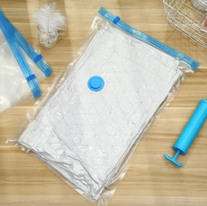 10 x Jumbo Vacuum Storage Bags Travel Space Saver Garment Seal Clothes Hand Pump - Picture 1 of 30