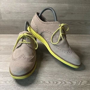 Cole Haan Lunargrand Women 9.5Shoes Suede Leather Wingtip Casual Oxford Sneakers - Picture 1 of 12