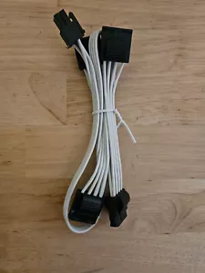 Corsair Type 3 / 4 Modular Power Supply Cable 6-Pin to 4x Molex 34-000598- WHITE - Picture 1 of 1