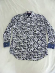 Camisa Bugatchi Calce Clásico Para Hombre Talla L Reino Animal Foto Collage Manga Larga - Imagen 1 de 20