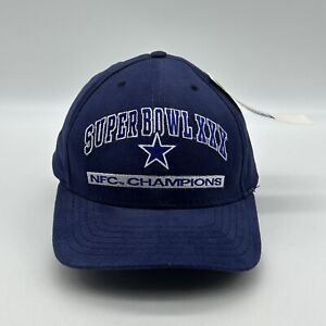 Vintage Dallas Cowboys Hat Cap Snap Back Blue NFC Champions Super Bowl XXX NFL