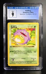Pokémon TCG - KOFFING - 51/102 - 1ST EDITION/SHADOWLESS - BASE SET 1999 - CGC 9 - Picture 1 of 2