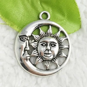 Free Ship 80 pcs tibet silver sun moon face charms pendant 30x26mm B4765 - Picture 1 of 4
